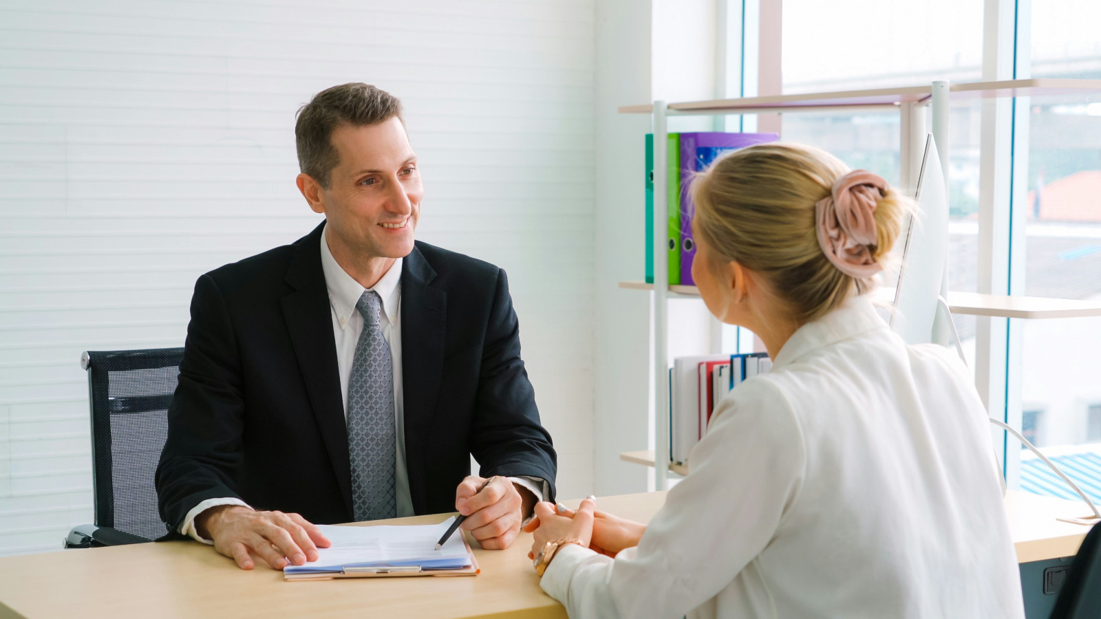 Fractional recruiting desk placeholder illustration